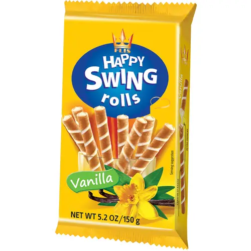 Вафельный рулет Happy Swing Rolls 150 г ванильный