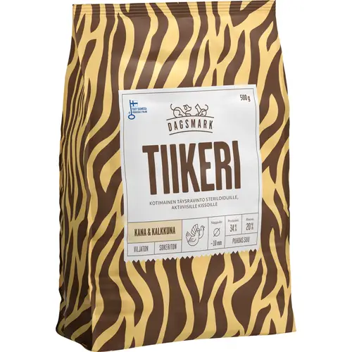 Корм для кошек Dagsmark 500 г Tiikeri беззерновой курица-индейка