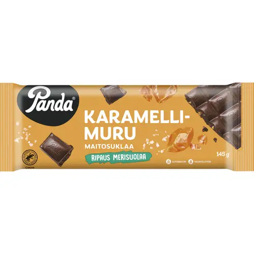 Плитка молочного шоколада Panda 145 г карамельная крошка морская соль