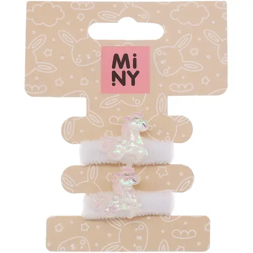 Петля для волос Miny 2 шт. единорог, белая