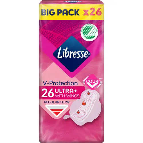 Гигиенические прокладки Libresse 26 шт. Ultra+ Wings Большая упаковка
