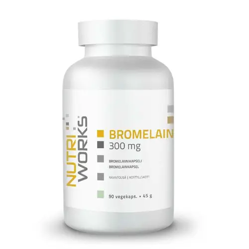 Nutri Works Bromelain 300 мг - капсулы бромелайна 90 капсул.