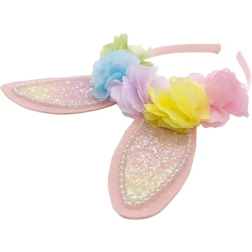 Детская повязка на голову Мини цветы/ушки